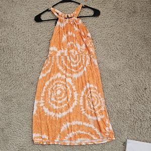 INC Size Small Orange Tie Dye Dress